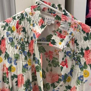 Saule parc women’s floral smocked blouse